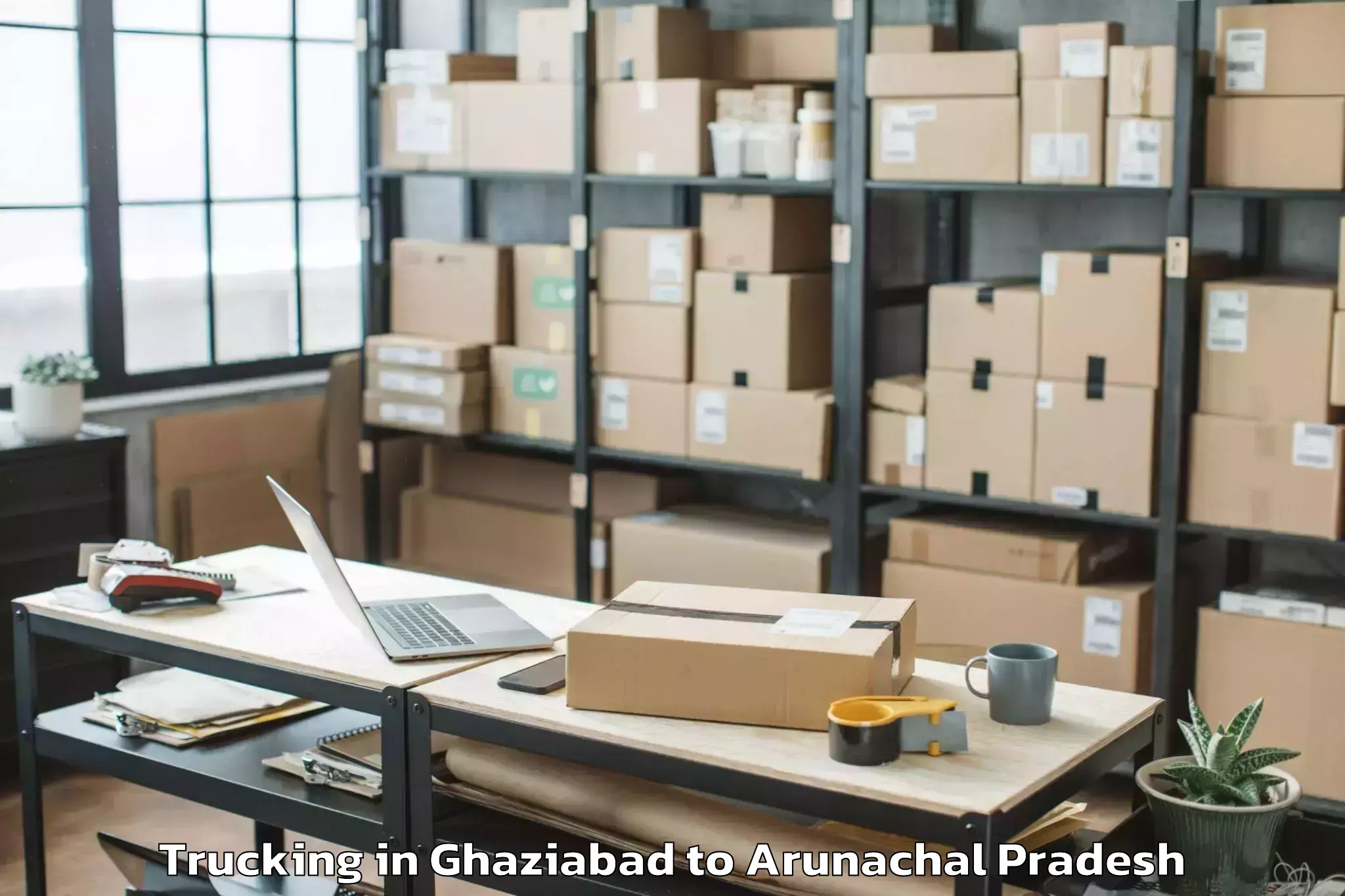 Top Ghaziabad to Kharsang Trucking Available